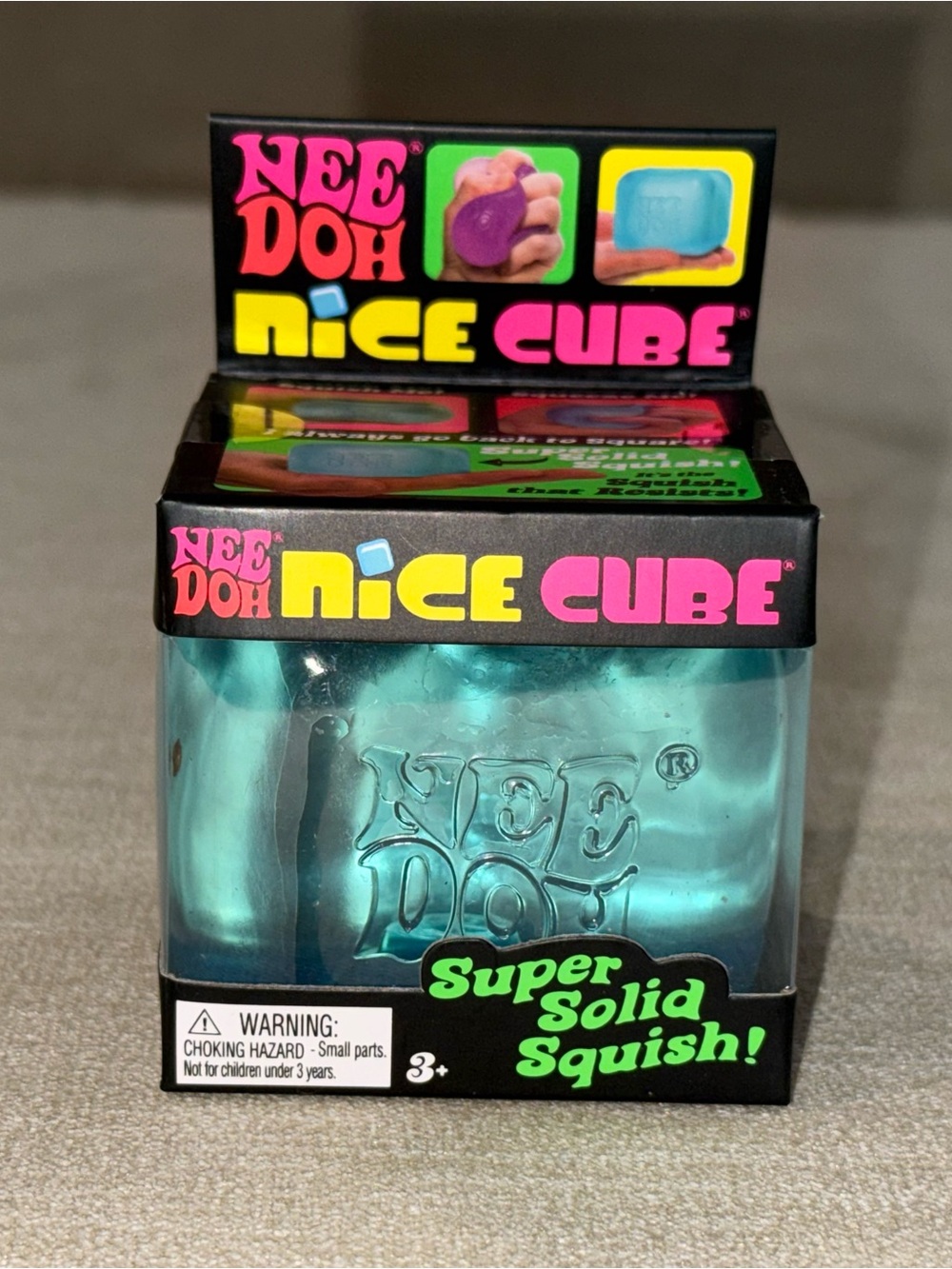 Schylling NeeDoh Nice Cube Super Solid Squish - Blue